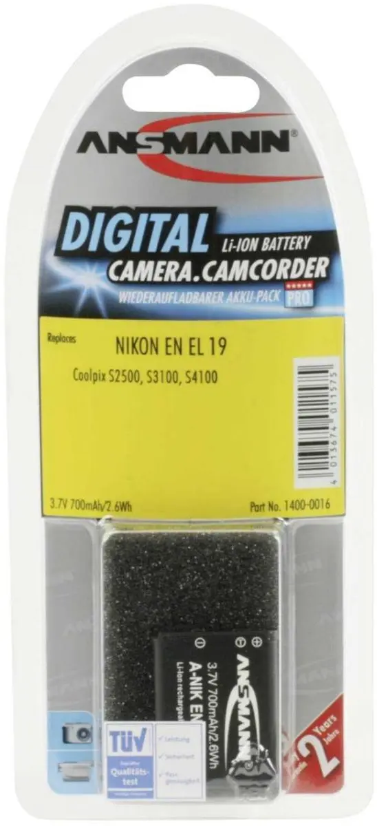 Ansmann A-Nik EN-EL19 Li-ion Accu 700mAh - 3,7V