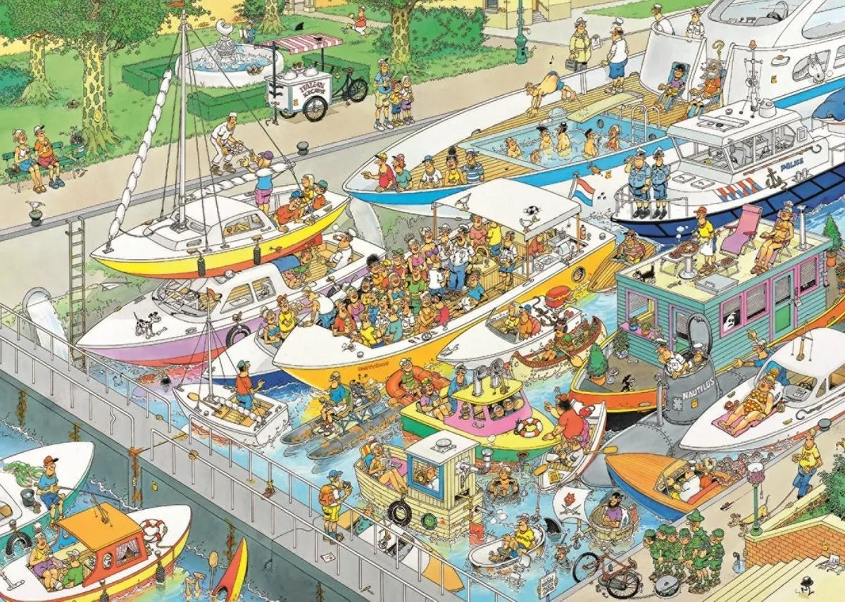 Jan van Haasteren De Sluizen Legpuzzel 1000 Stuks - Meerkleurig