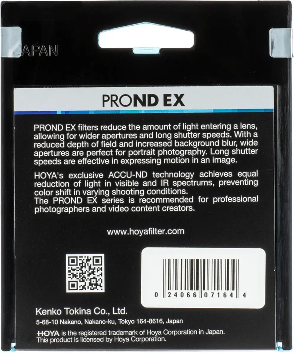 Hoya PROND EX ND64 ND-filter 62mm