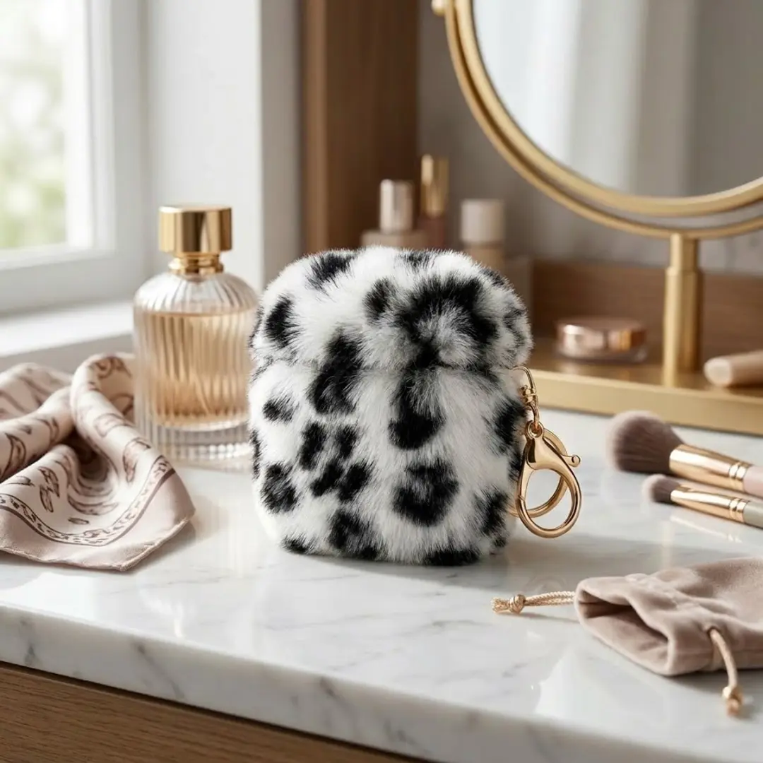 NUVEX Hoesje AirPods Pro 2 - Zwart/Wit Luipaardprint