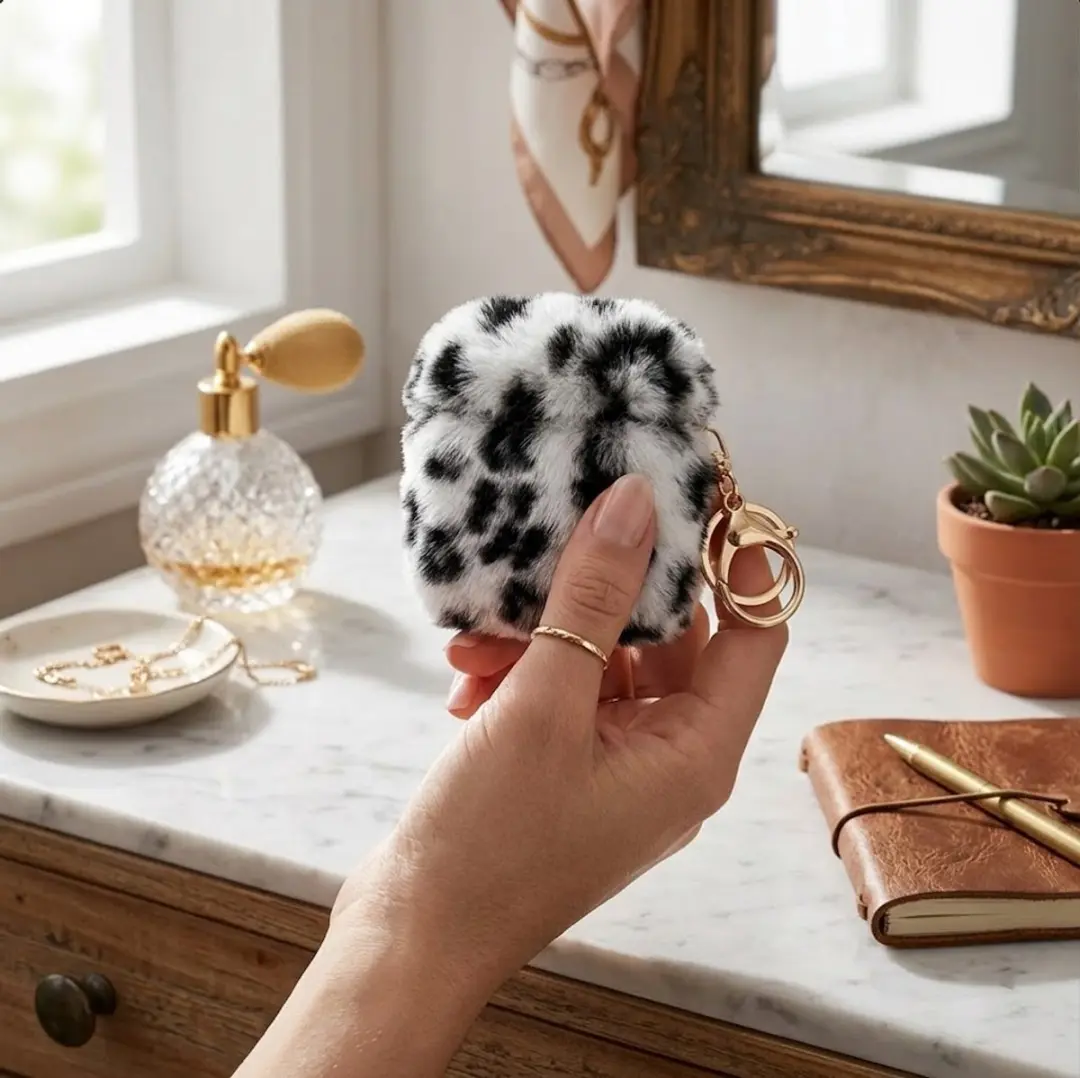 NUVEX Hoesje AirPods Pro 2 - Zwart/Wit Luipaardprint