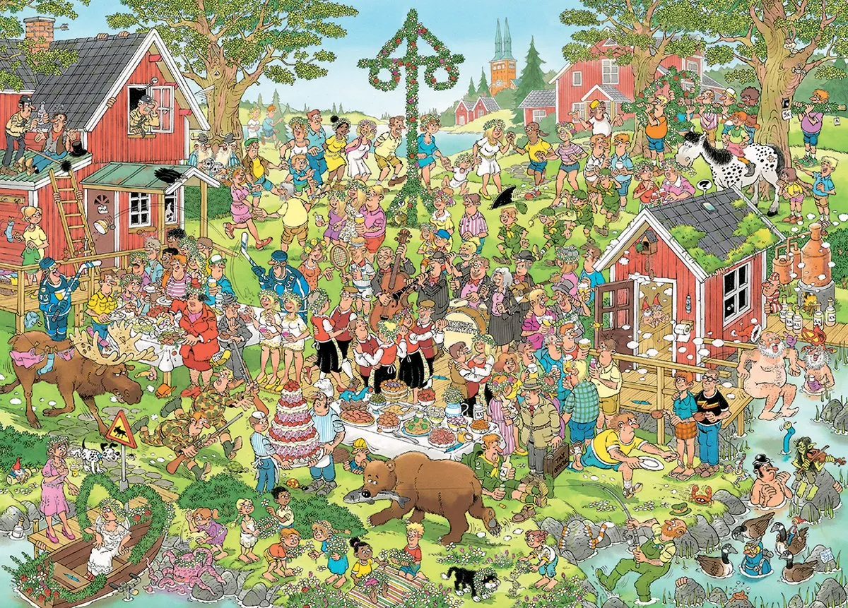 Jan van Haasteren Midzomerfeest Legpuzzel 1000 Stuks - Meerkleurig