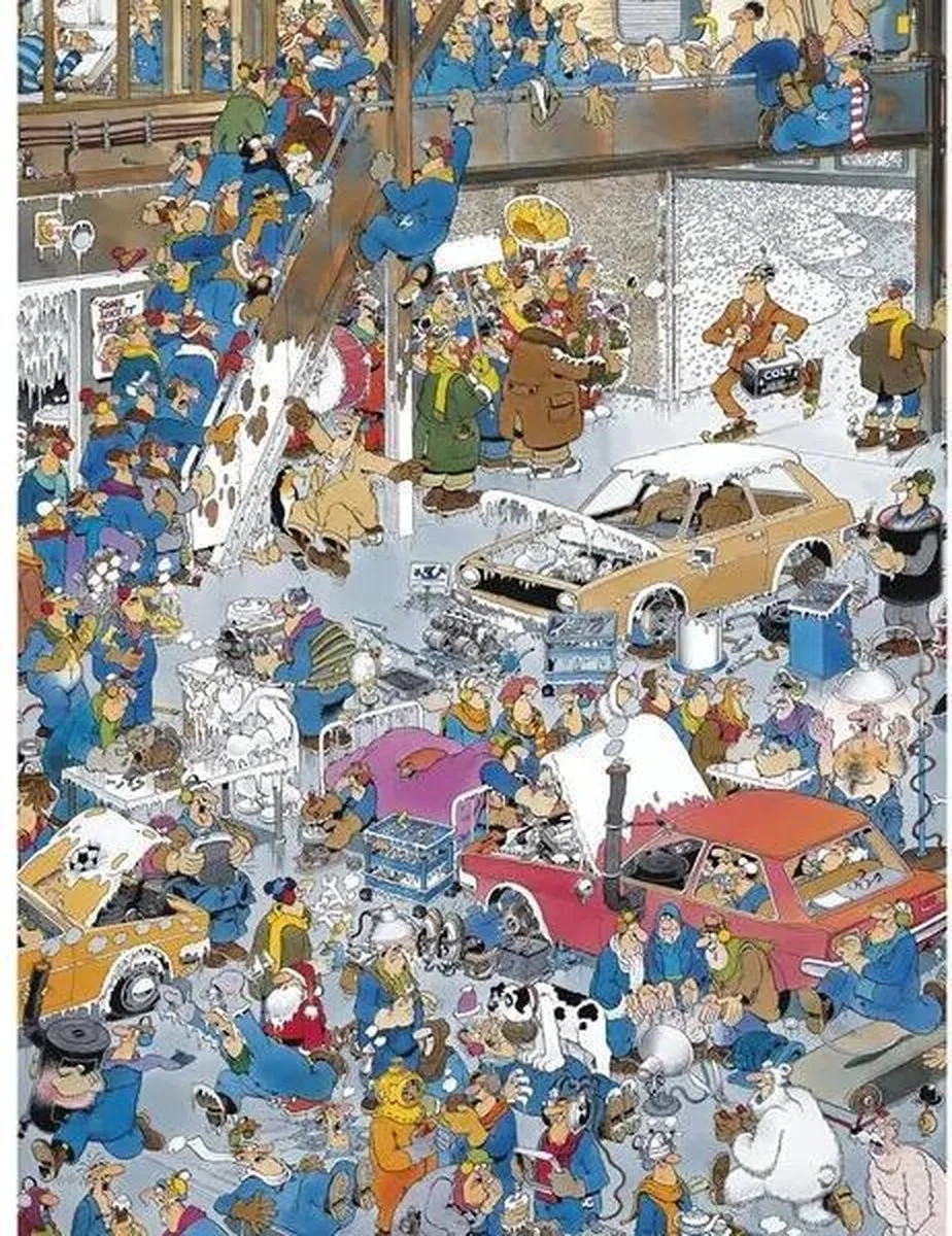Jan van Haasteren The Assembly Line Puzzel 950 Stuks - Multicolor