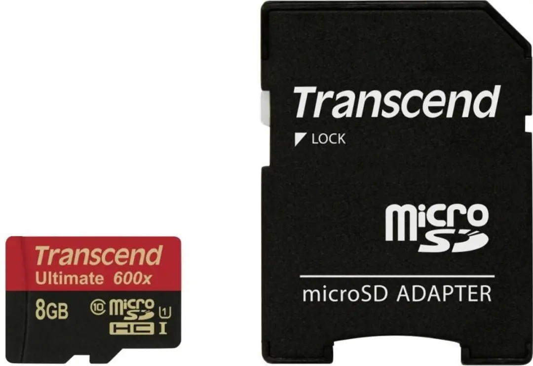 Transcend Ultimate 600x 8GB microSDHC Class 10 - Incl. SD-adapter