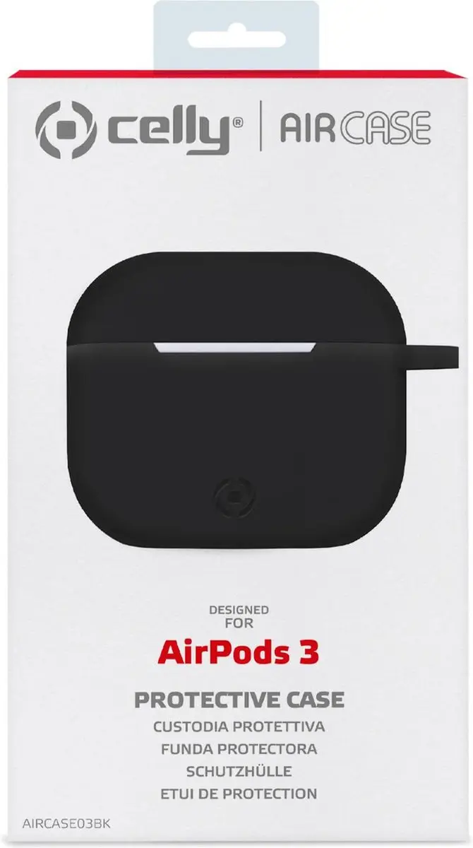 Celly Aircase Hoesje AirPods 3 - Zwart