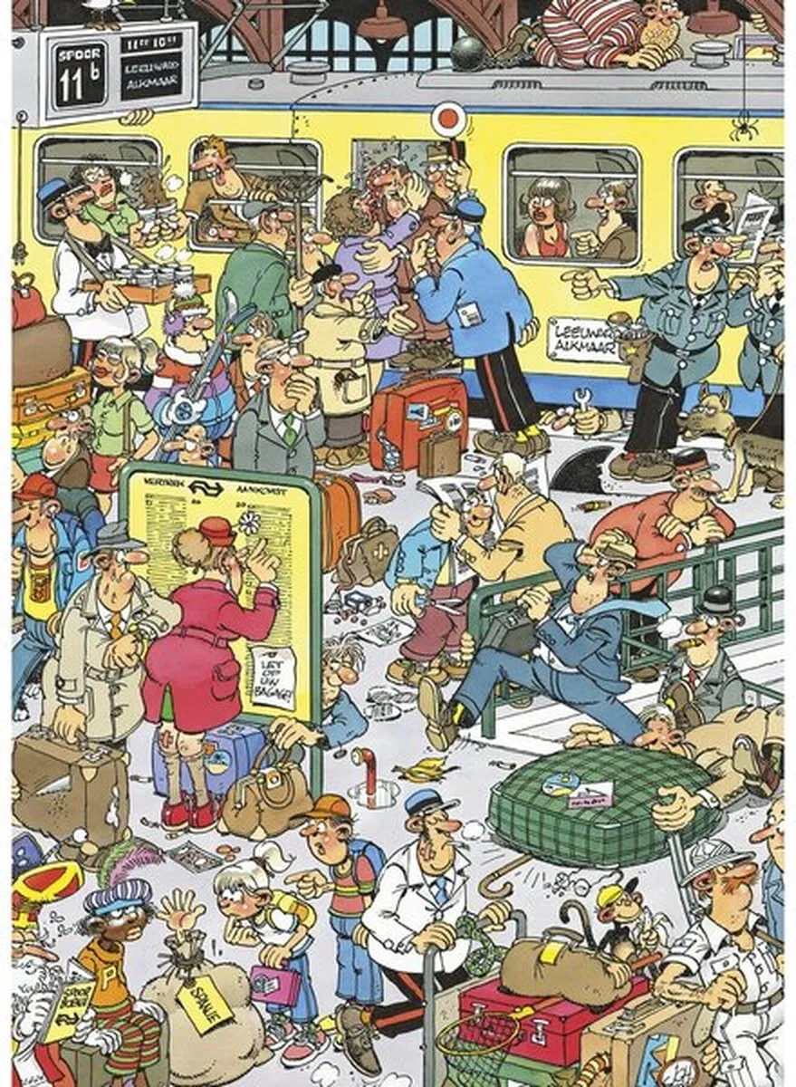 Jan van Haasteren Platform Pandemonium Puzzel 500 Stuks - Multicolor