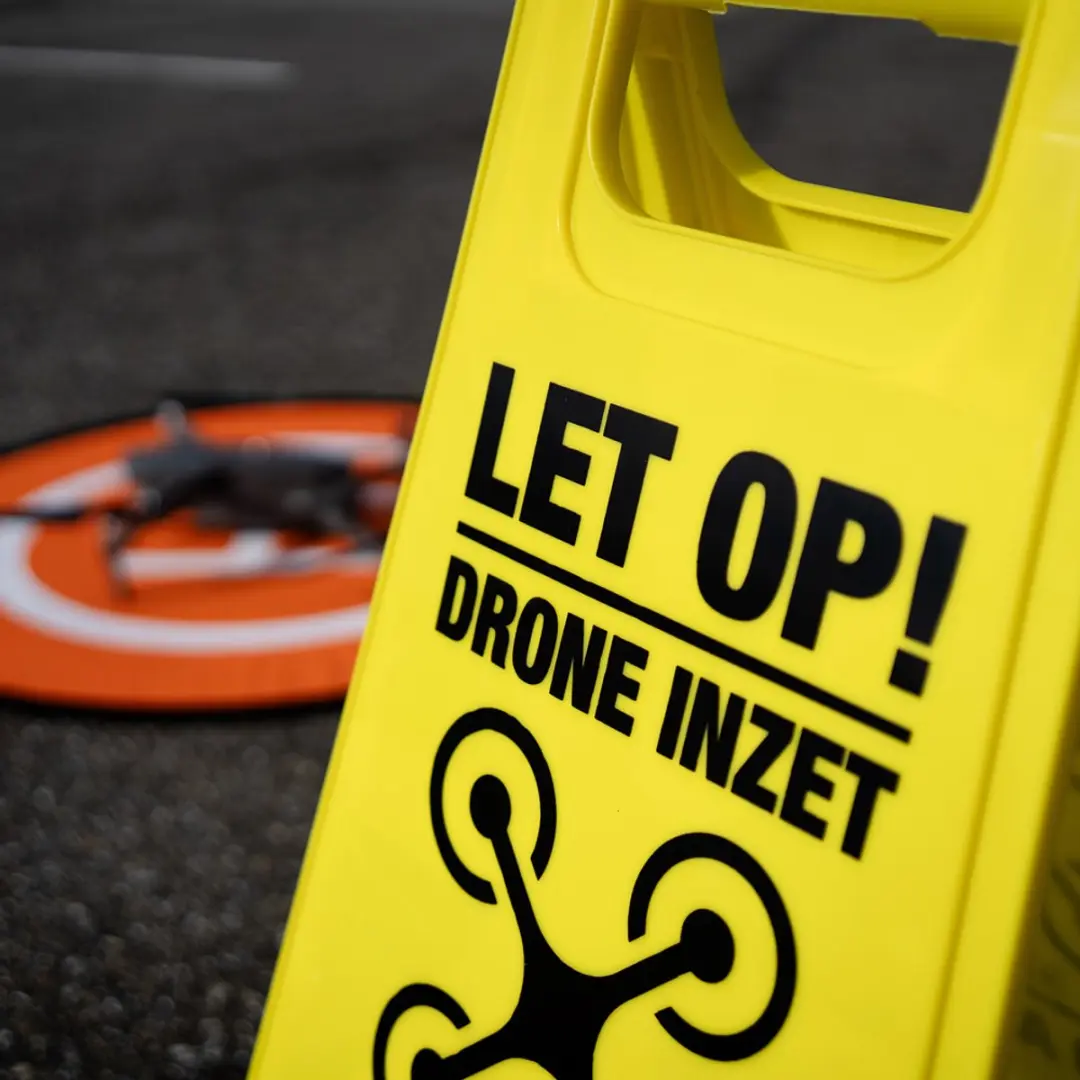 Caruba Drone Waarschuwingsbord D289571 - Geel/Zwart