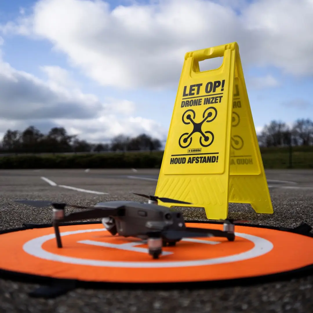 Caruba Drone Waarschuwingsbord D289571 - Geel/Zwart
