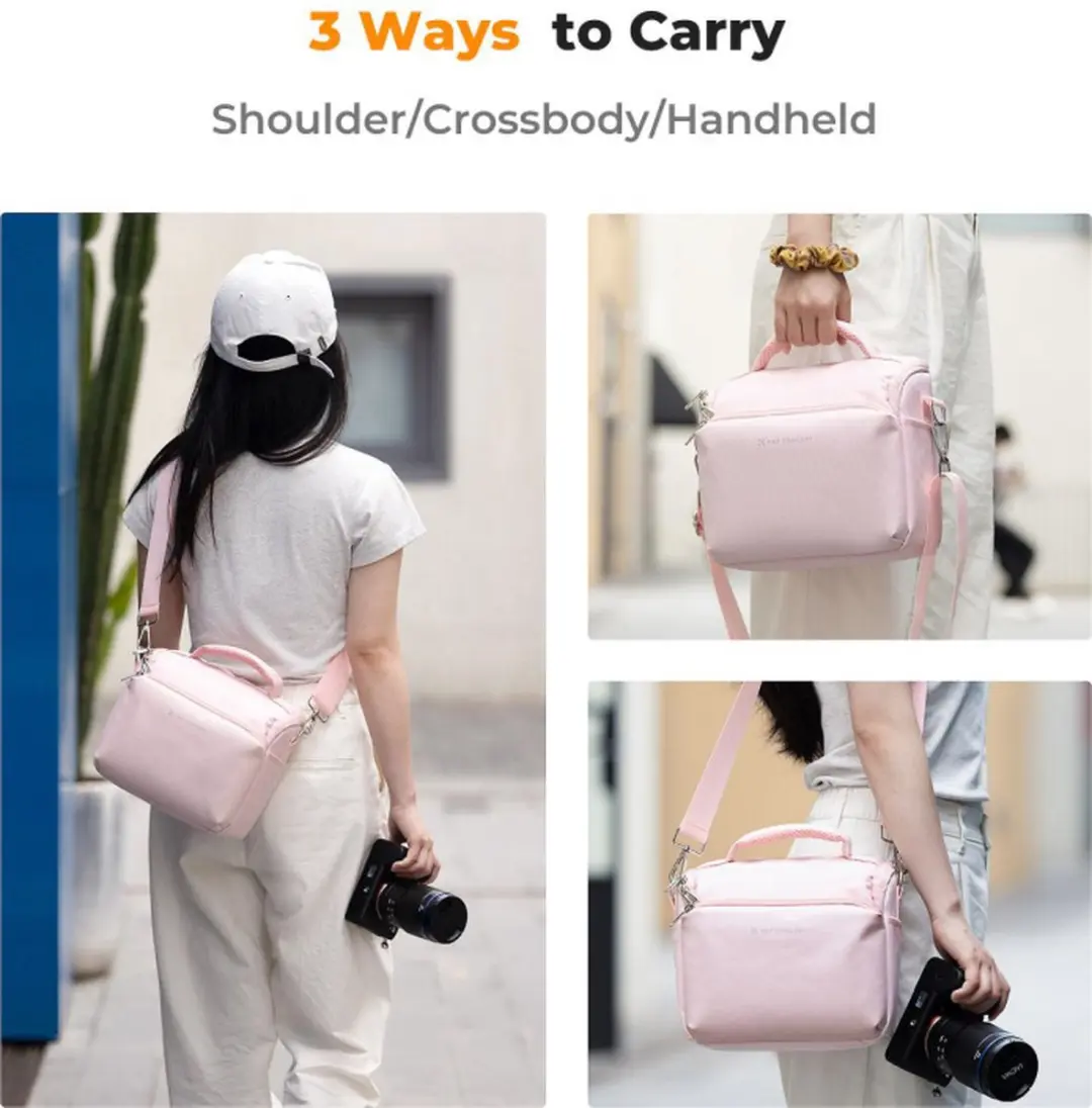 K&F Concept Camera Sling Tas 5L - Roze - afbeelding 6 van 6