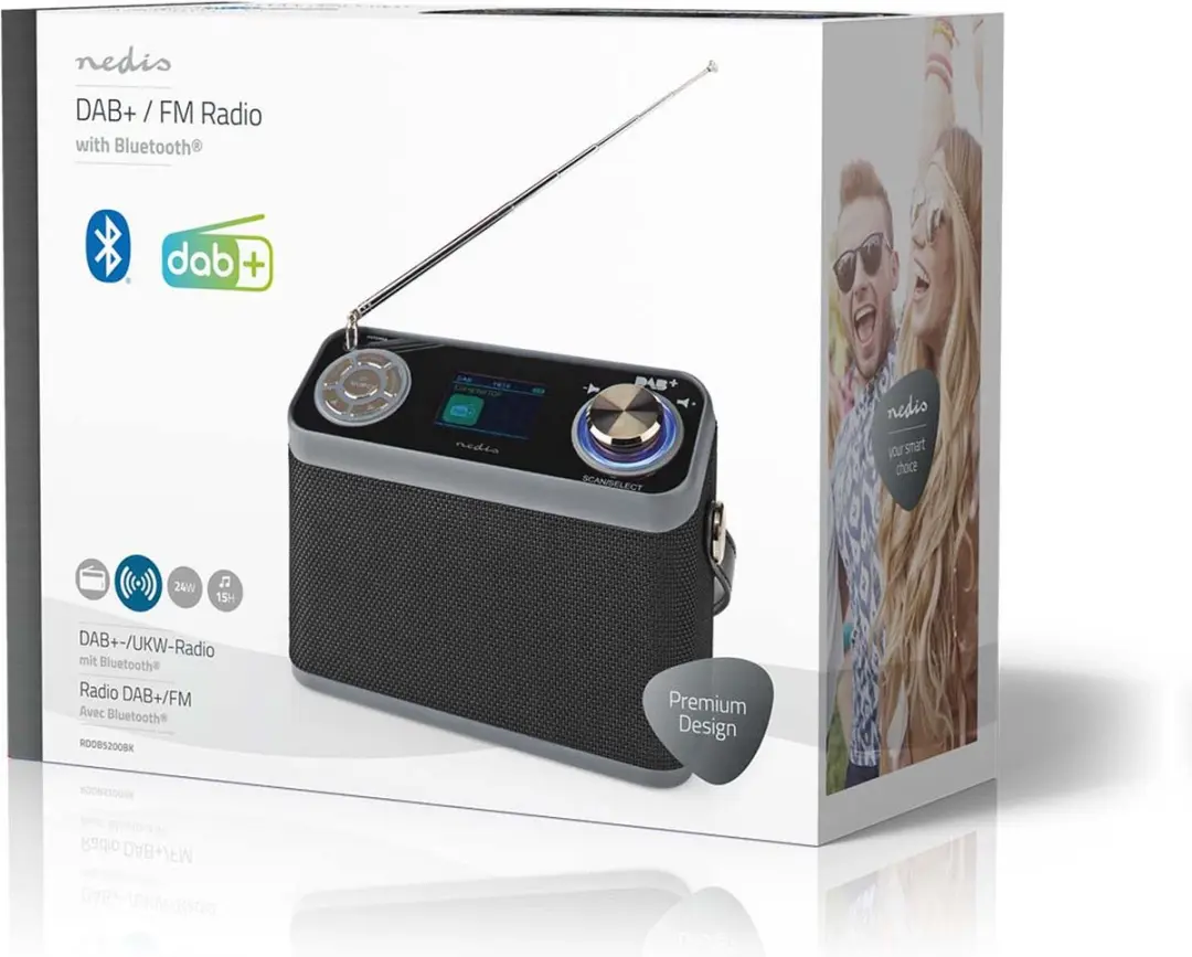 Nedis RDDB5200BK DAB+ Radio - Zwart - afbeelding 5 van 6