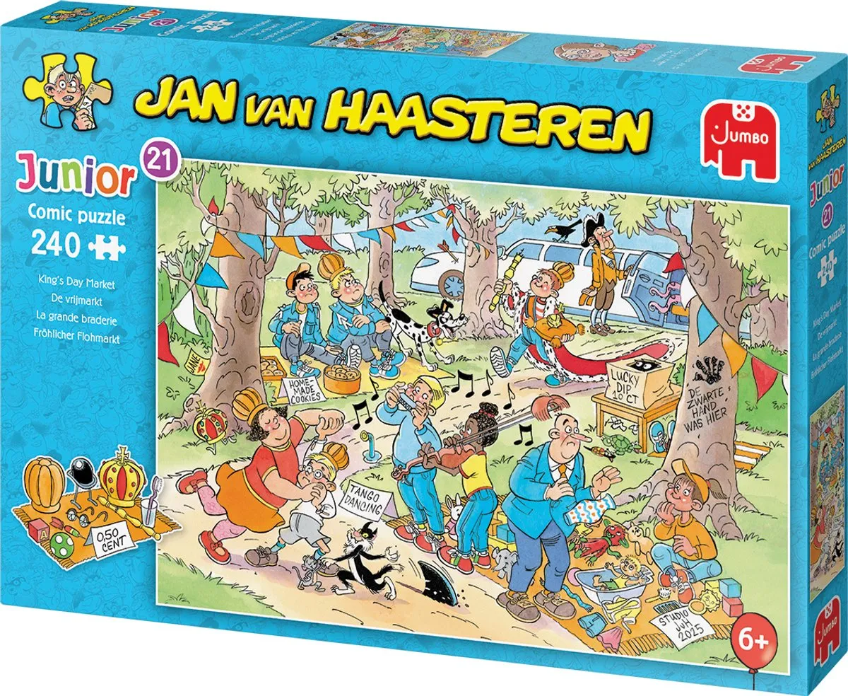 Jan van Haasteren Junior 21 De Vrijmarkt Legpuzzel 240 Stuks
