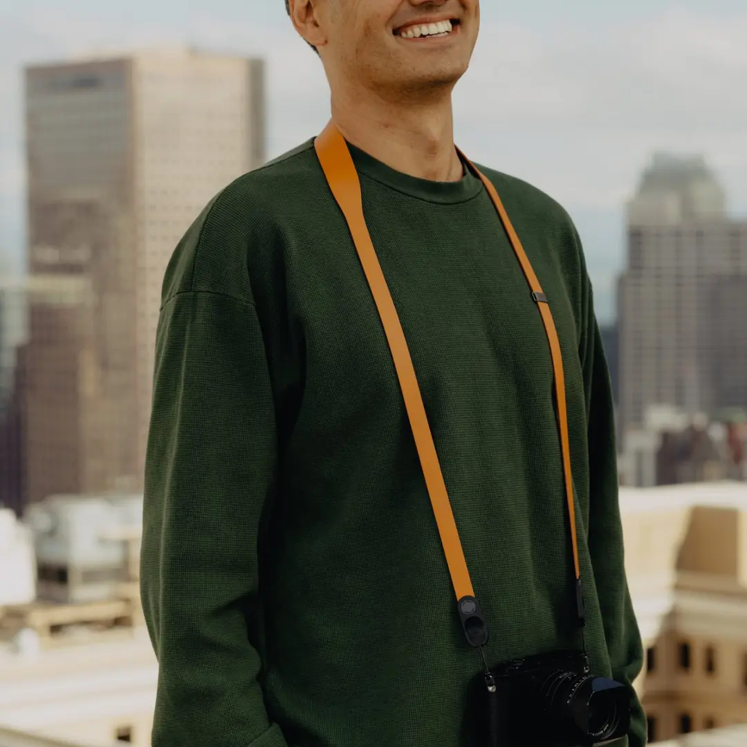 Peak Design Form Leather Camerariem 134cm - Oranje