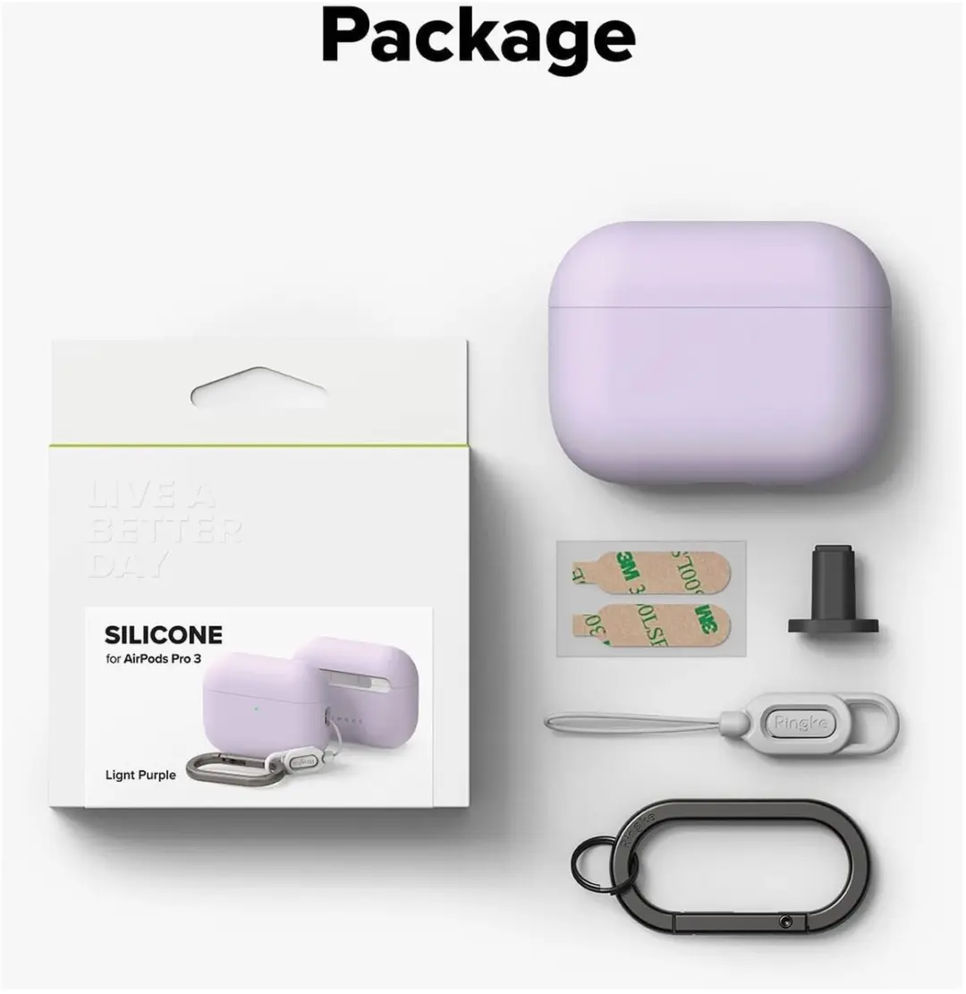 Ringke Silicone Hoesje Apple AirPods Pro 3 - Paars - 8800293859437