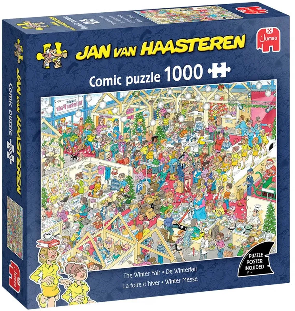 Jan van Haasteren Winter Fair Puzzel 1000 Stuks - Blauw