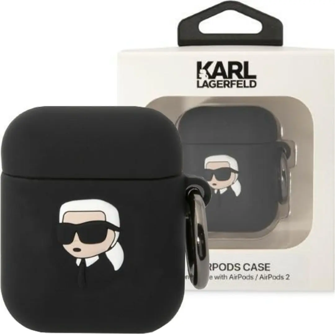 Karl Lagerfeld KLA2RUNIKK Hoesje AirPods 1/2 - Zwart