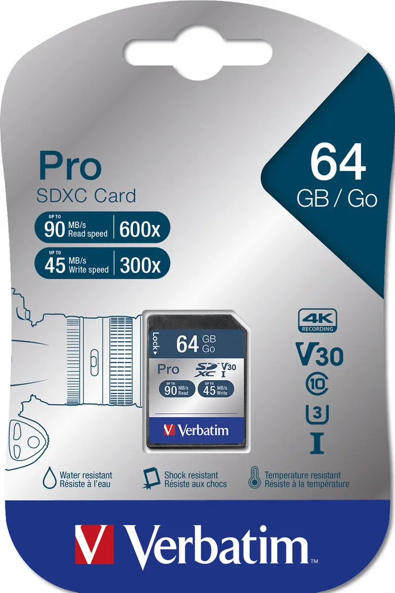 Verbatim SDXC UHS-I 64GB Geheugenkaart