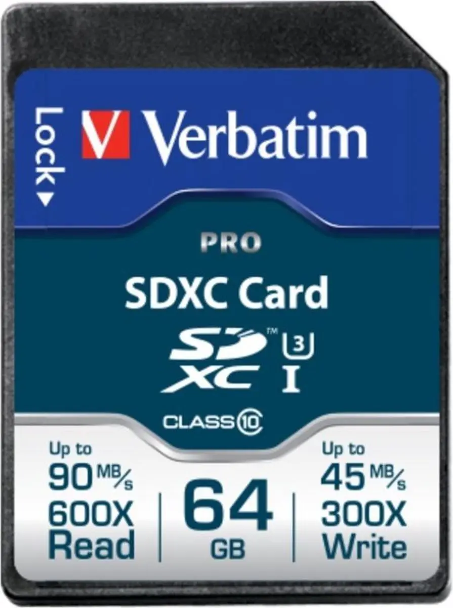 Verbatim SDXC UHS-I 64GB Geheugenkaart