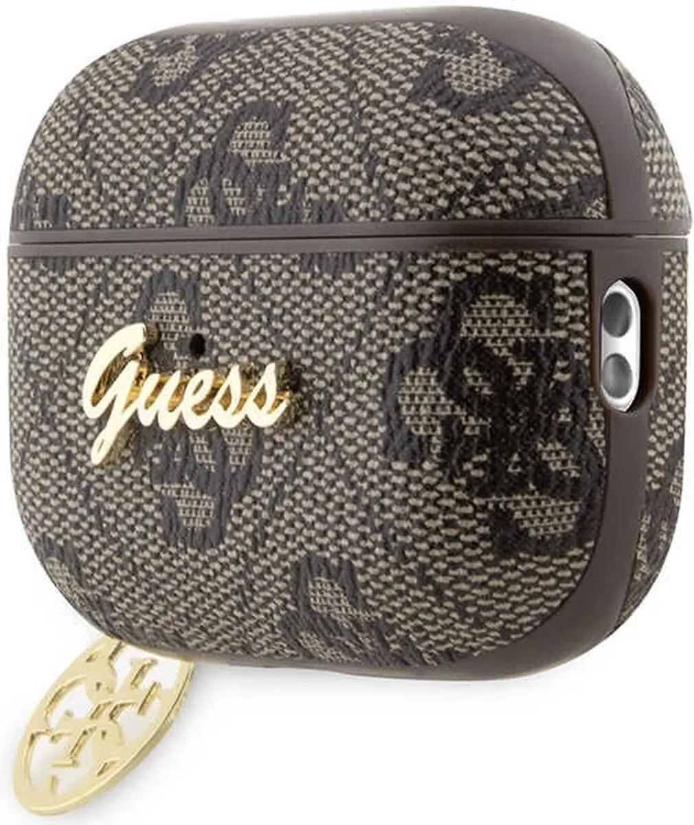Guess 4G PU Leer Hoesje Apple AirPods Pro 2 - Bruin