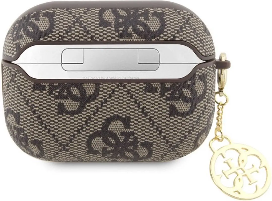 Guess 4G PU Leer Hoesje Apple AirPods Pro 2 - Bruin