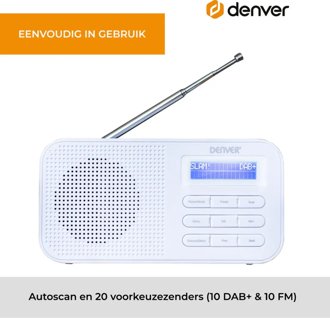 Denver DAB42 Noodradio - Wit - afbeelding 6 van 6