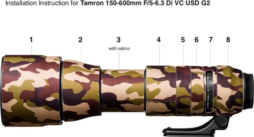 EasyCover Lens Oak LOT150600G2BC - Camerahoesje - Brown Camouflage