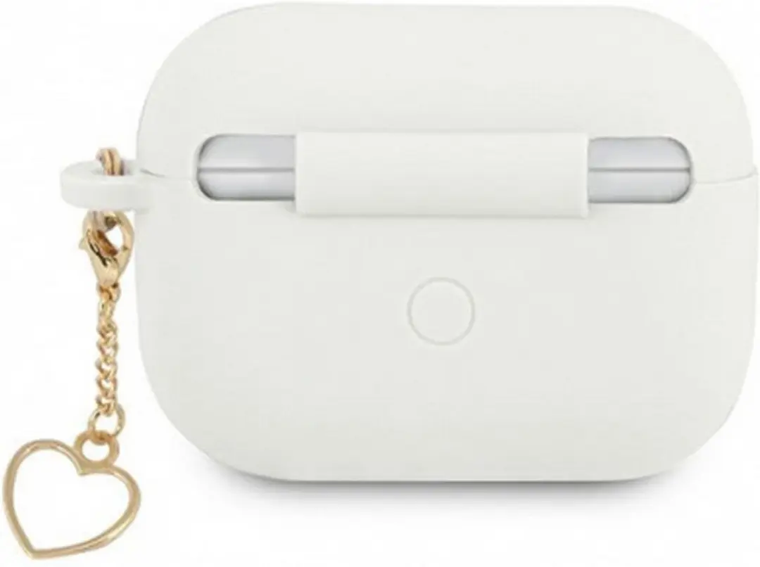 GUESS Heart Silicone Case 3666339039134 - Apple AirPods Pro (1e Gen) - Wit