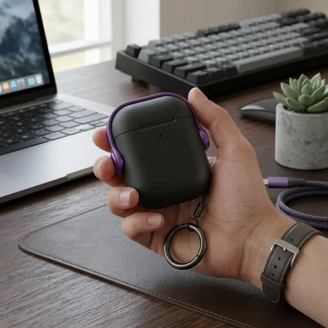 NUVEX AirPods Pro 2 Hoesje - Zwart Paars