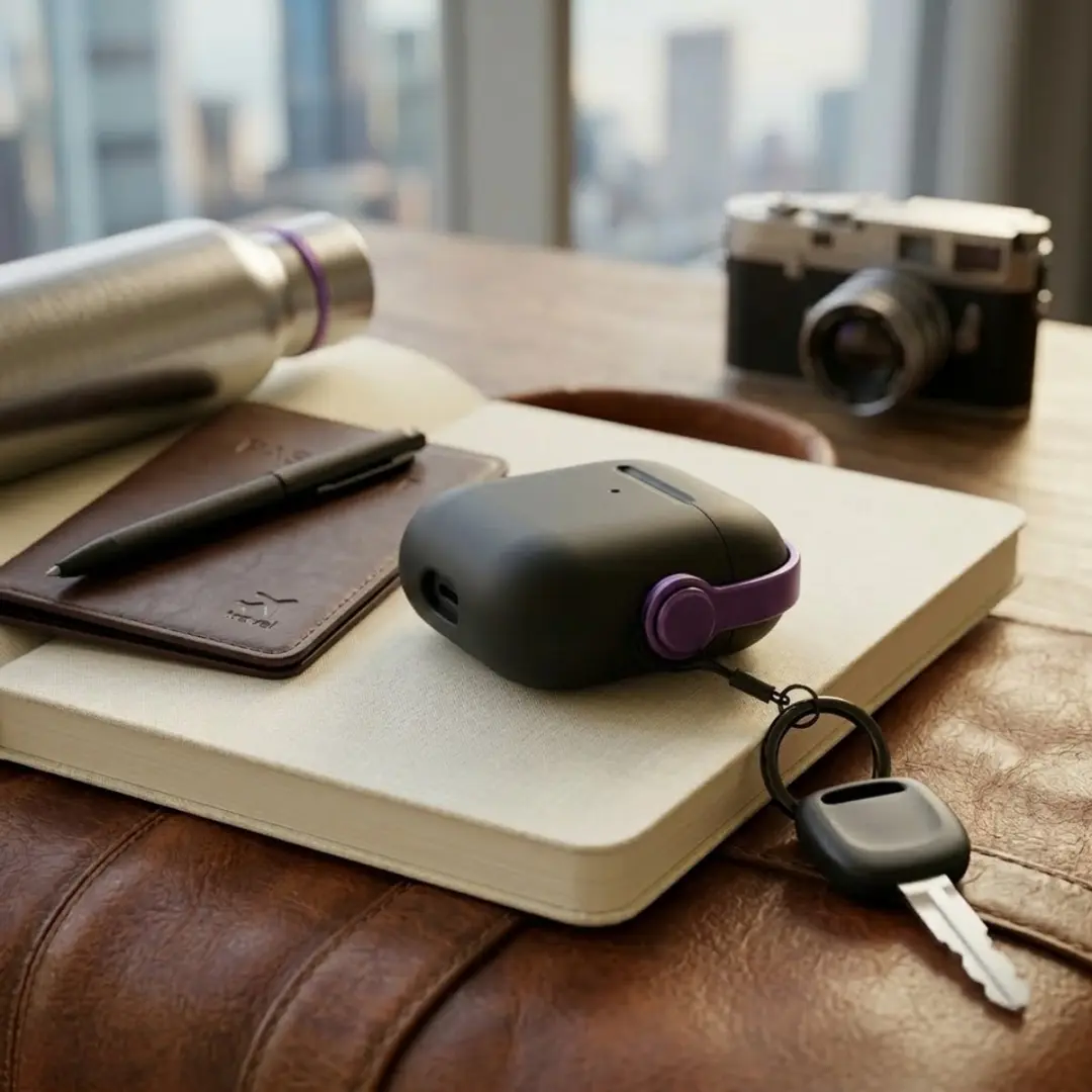 NUVEX AirPods Pro 2 Hoesje - Zwart Paars