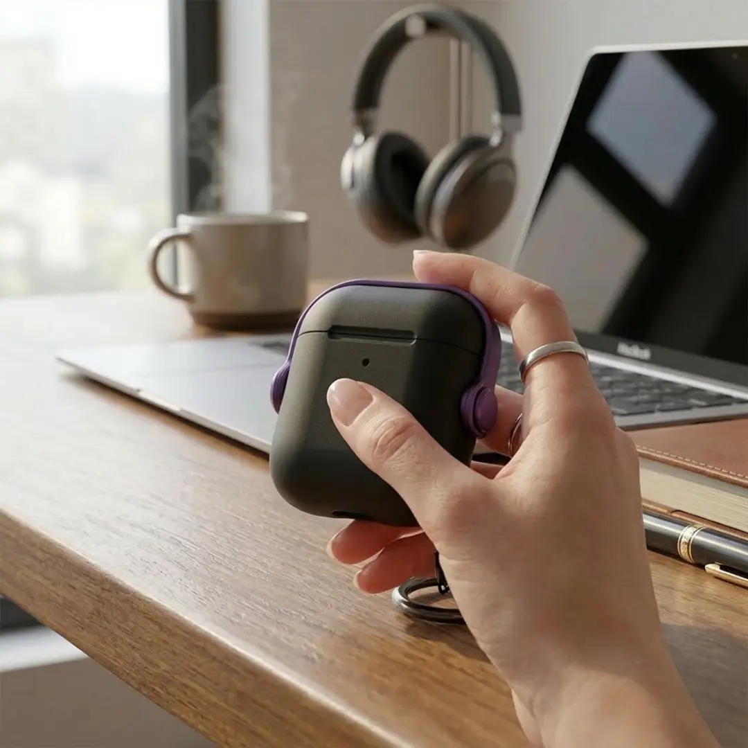 NUVEX AirPods Pro 2 Hoesje - Zwart Paars