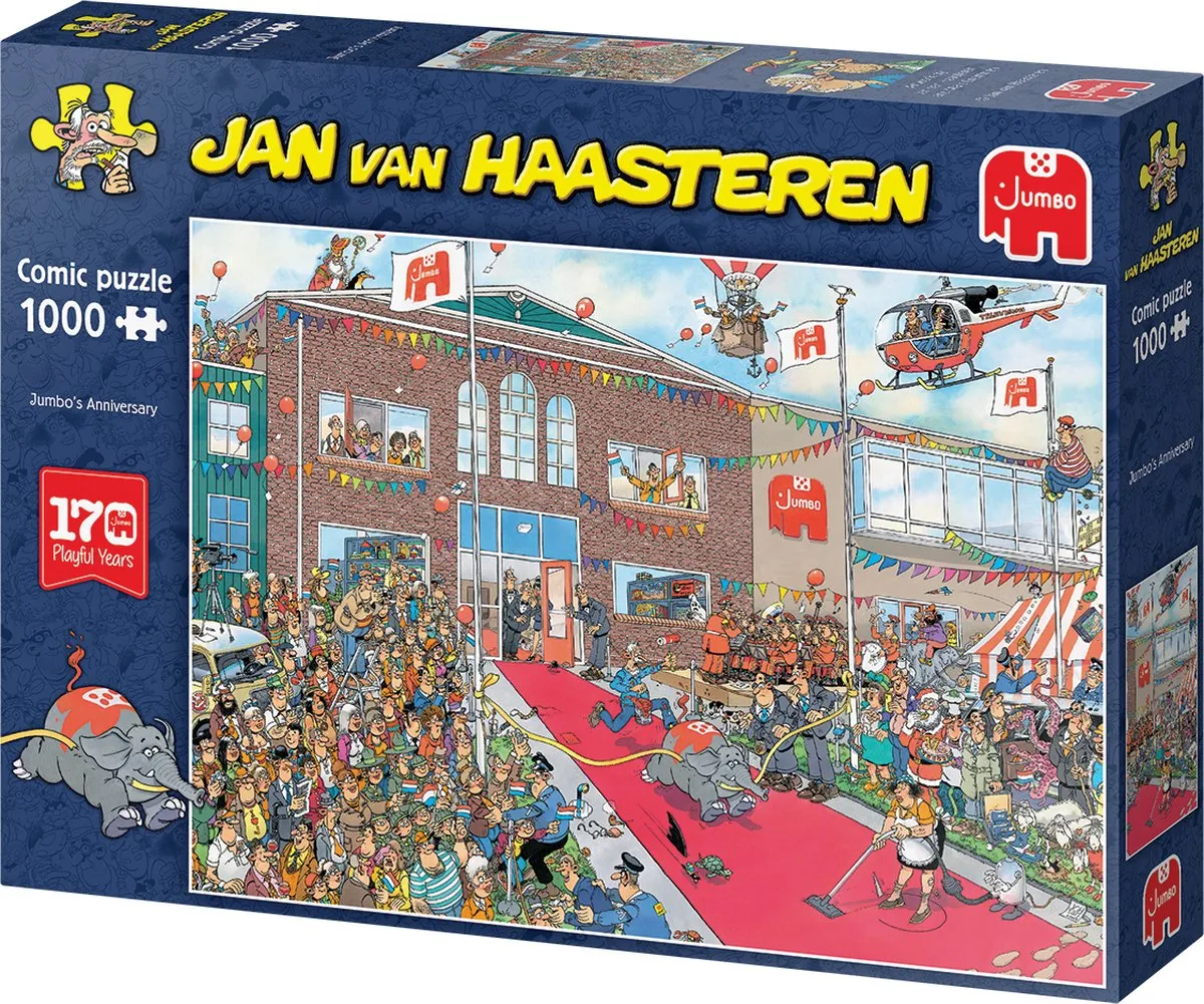 Jan van Haasteren 170 Jaar Jumbo Jubileum Puzzel - 1000 Stukjes - Meerkleurig