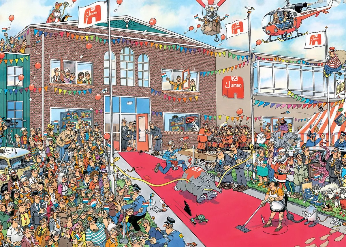 Jan van Haasteren 170 Jaar Jumbo Jubileum Puzzel - 1000 Stukjes - Meerkleurig