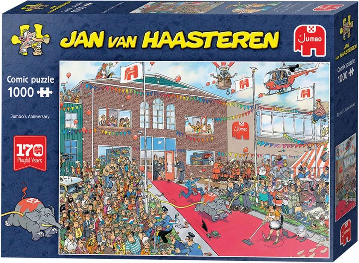 Jan van Haasteren 170 Jaar Jumbo Jubileum Puzzel - 1000 Stukjes - Meerkleurig
