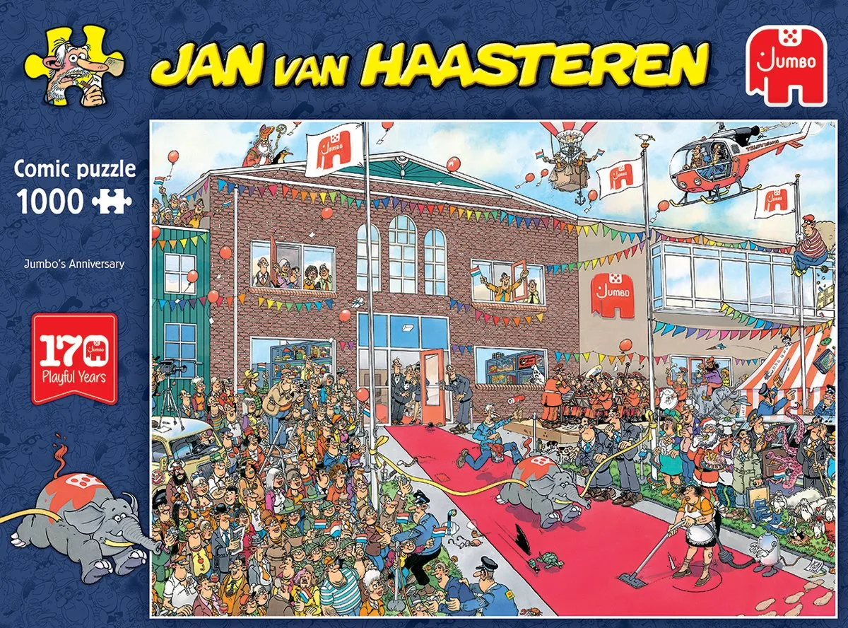 Jan van Haasteren 170 Jaar Jumbo Jubileum Puzzel - 1000 Stukjes - Meerkleurig
