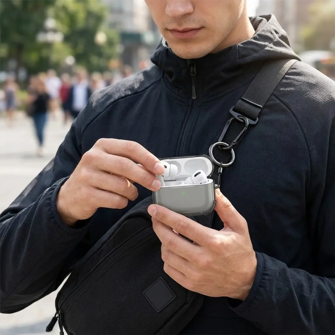 NUVEX Hoesje AirPods Pro 3 - Grijs transparant