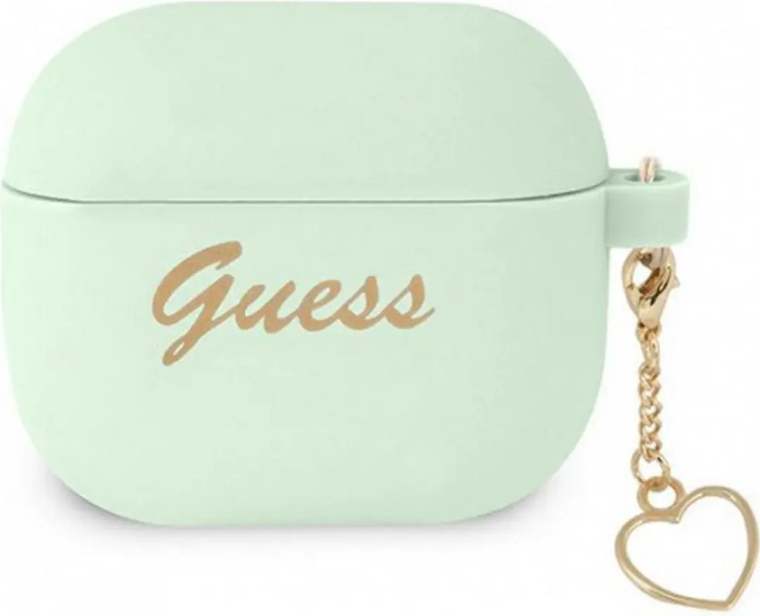 GUESS Silicone Heart Charm Case Apple AirPods 3