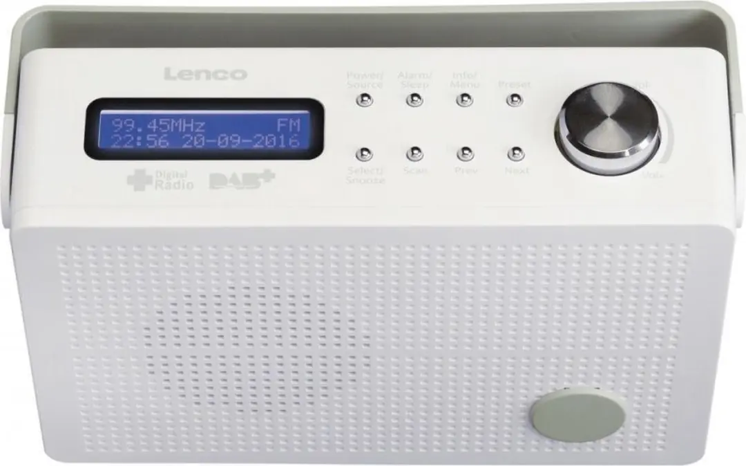 Lenco PDR-030WH Draagbare DAB Radio - DAB+/FM - Wekker - Wit