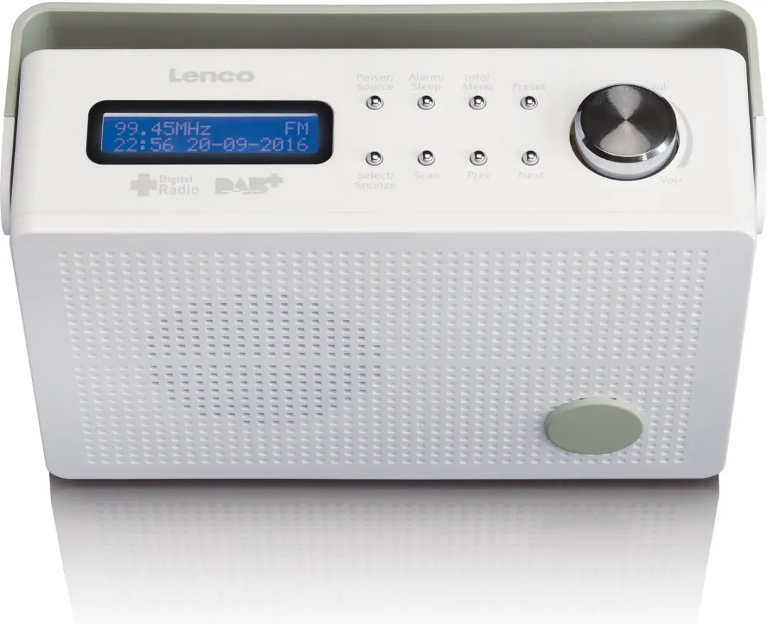 Lenco PDR-030WH Draagbare DAB Radio - DAB+/FM - Wekker - Wit