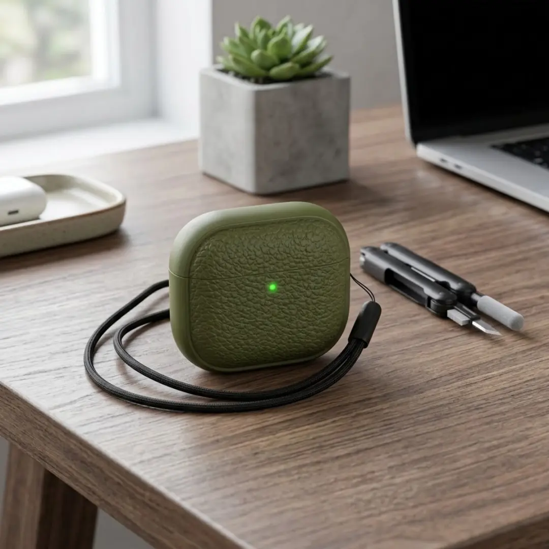NUVEX Leger Groen Hoesje AirPods Pro 2 - Inclusief Reinigingsset