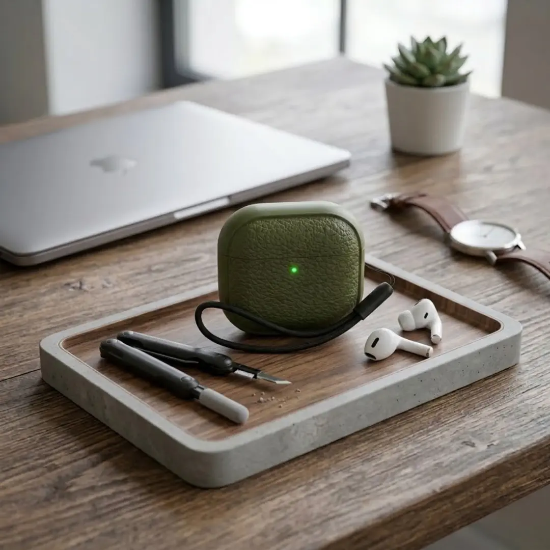 NUVEX Leger Groen Hoesje AirPods Pro 2 - Inclusief Reinigingsset