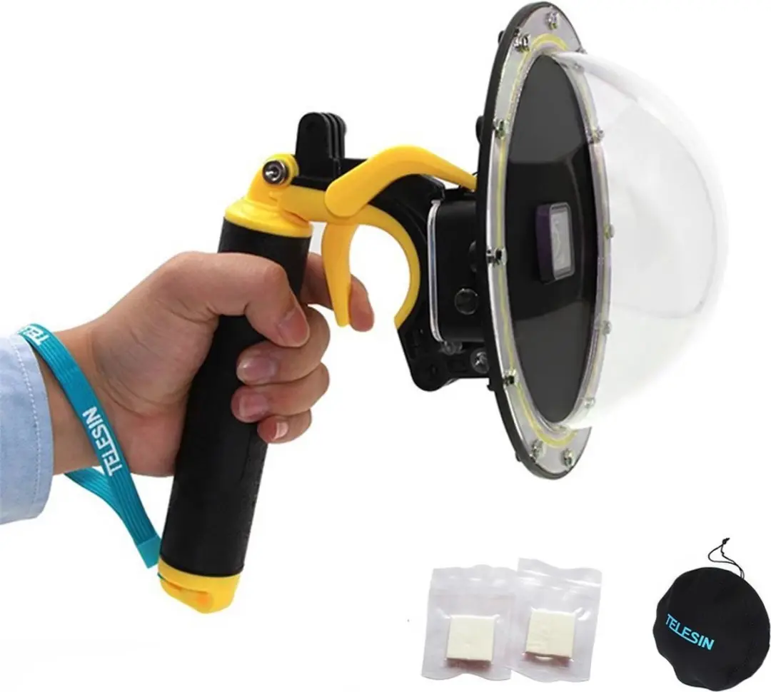 Telesin OA-DMP-001 Dome Behuizing - DJI Osmo Action 3/4 - Waterdicht 30M - Zwart - afbeelding 2 van 6
