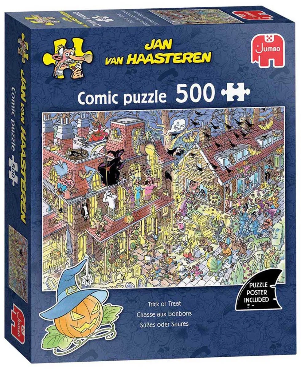 Jan van Haasteren Trick or Treat Puzzel 500 Stuks - Meerkleurig