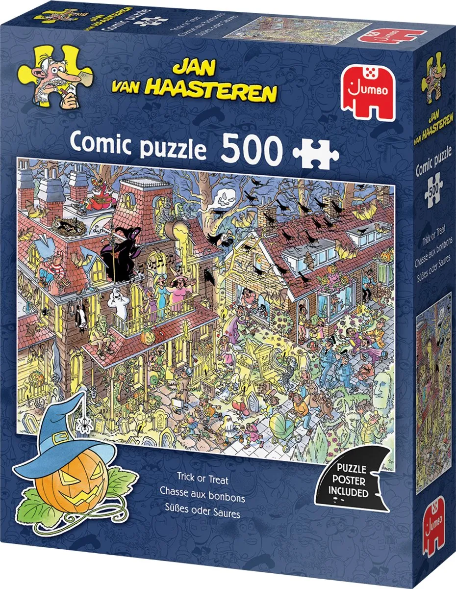 Jan van Haasteren Trick or Treat Puzzel 500 Stuks - Meerkleurig