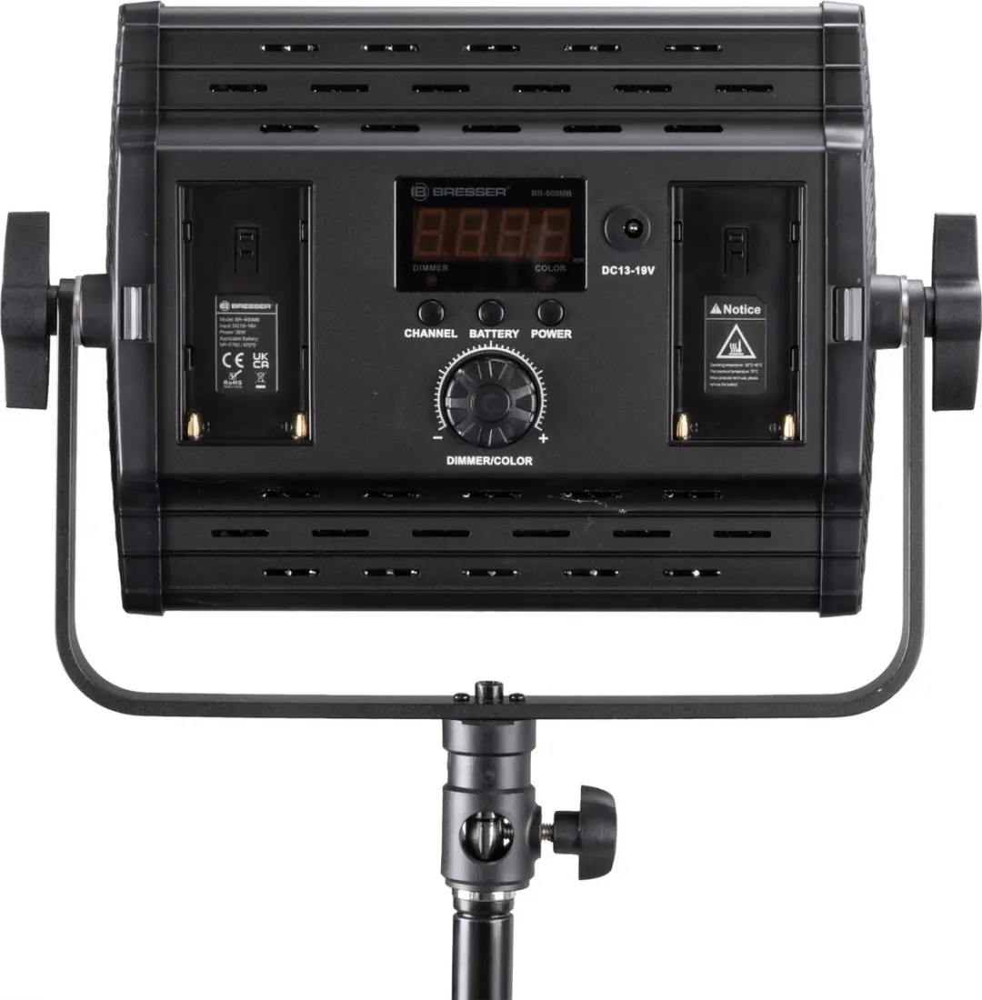 Bresser BR-600MB Fotostudioset - 2x 36W Bi-Color Lampen - 200cm Statief - Zwart