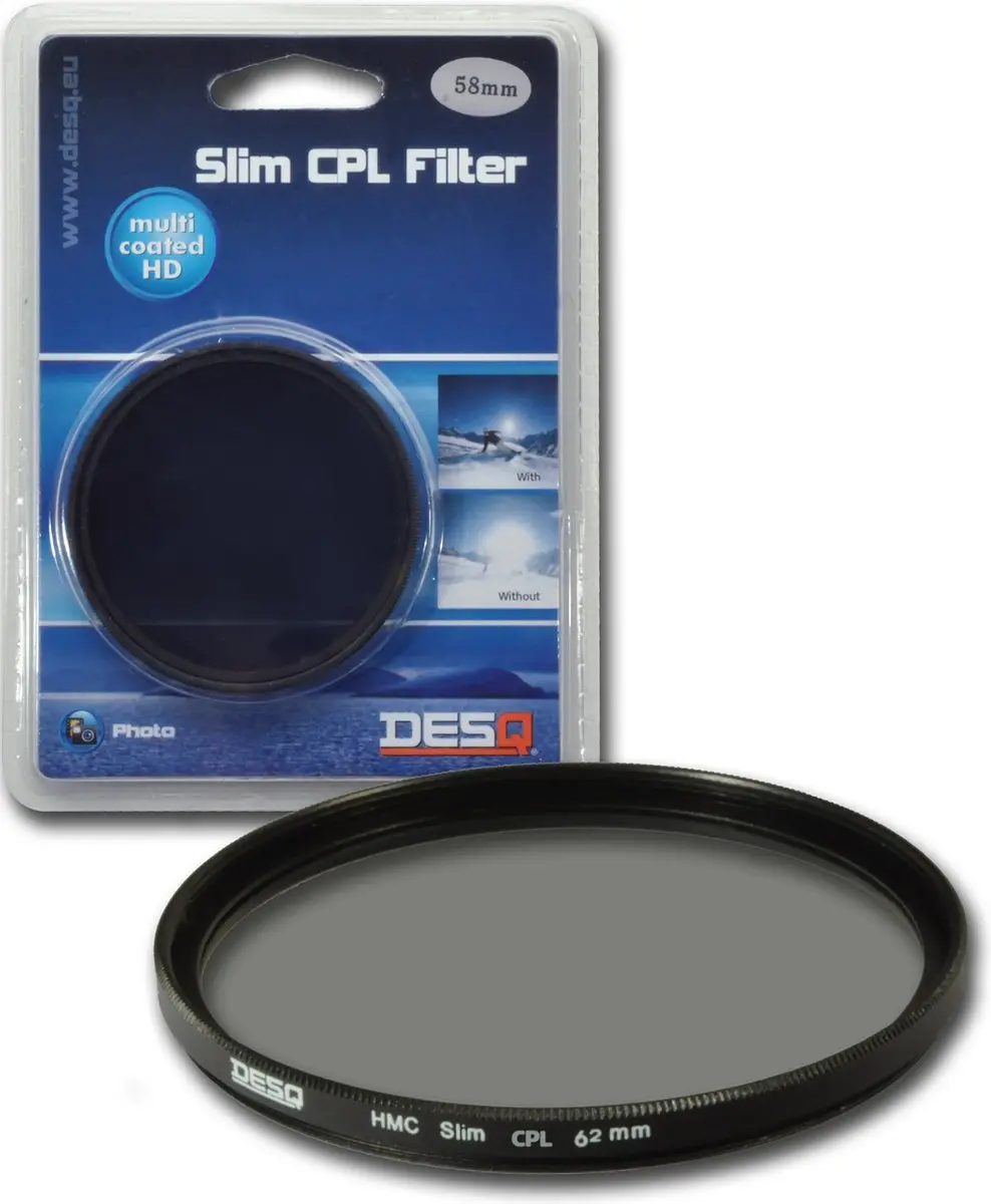 Desq HMC Slim CPL 62mm - Filter 62mm - Grijs/Zwart