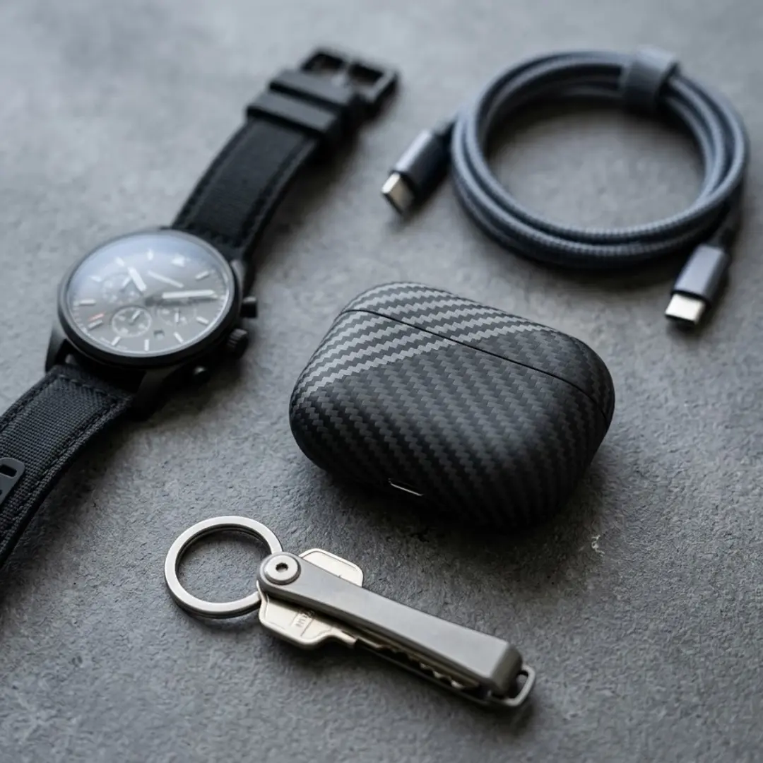 NUVEX Carbon Fiber Hoesje AirPods Pro 2 - Diepgrijs