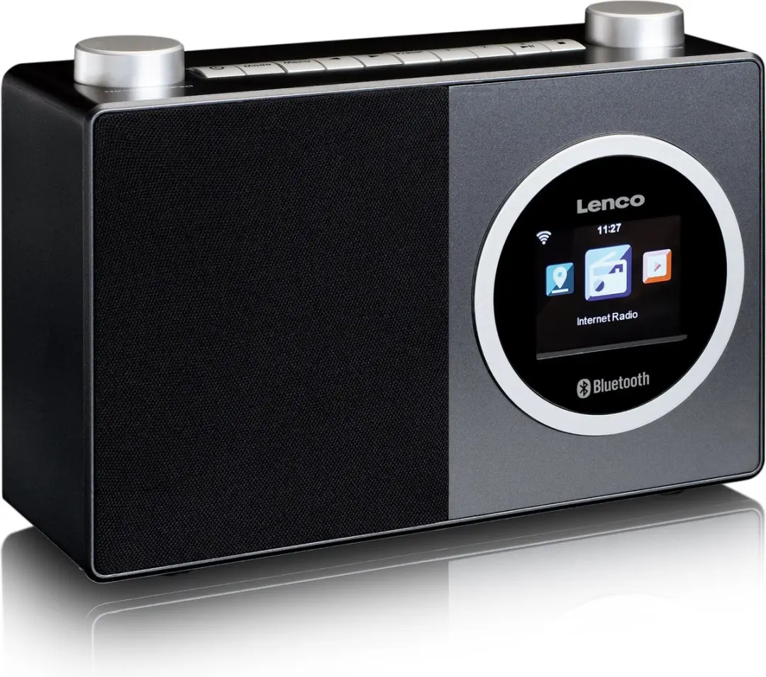 Lenco DIR-70BK Internetradio - 3W - Zwart-Zilver