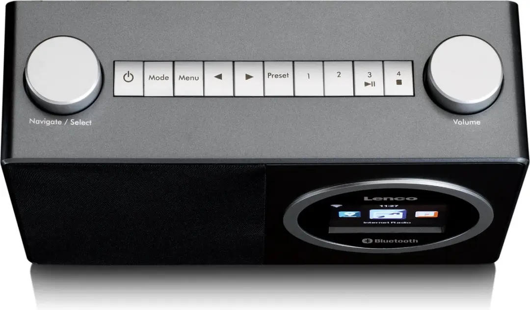 Lenco DIR-70BK Internetradio - 3W - Zwart-Zilver - afbeelding 6 van 6