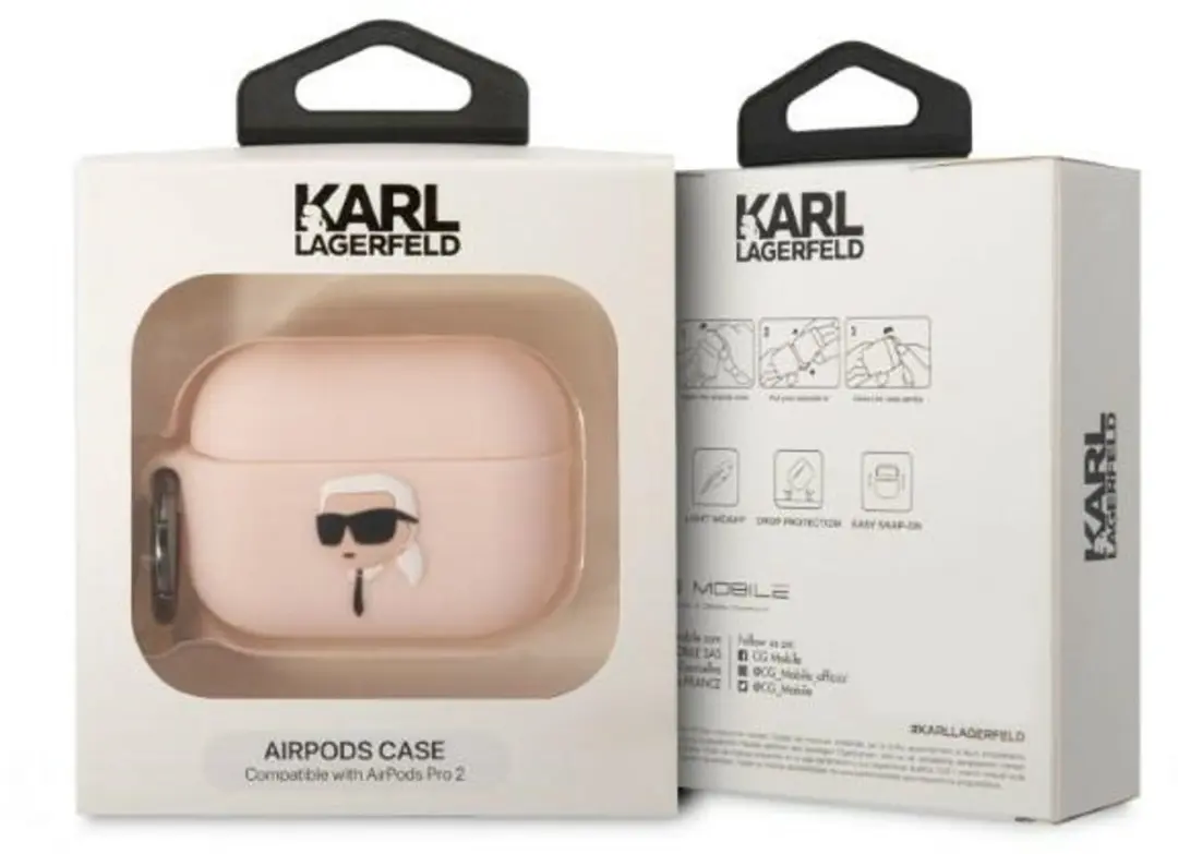 Karl Lagerfeld KLAP2RUNIKP Hoesje AirPods Pro 2 - Roze
