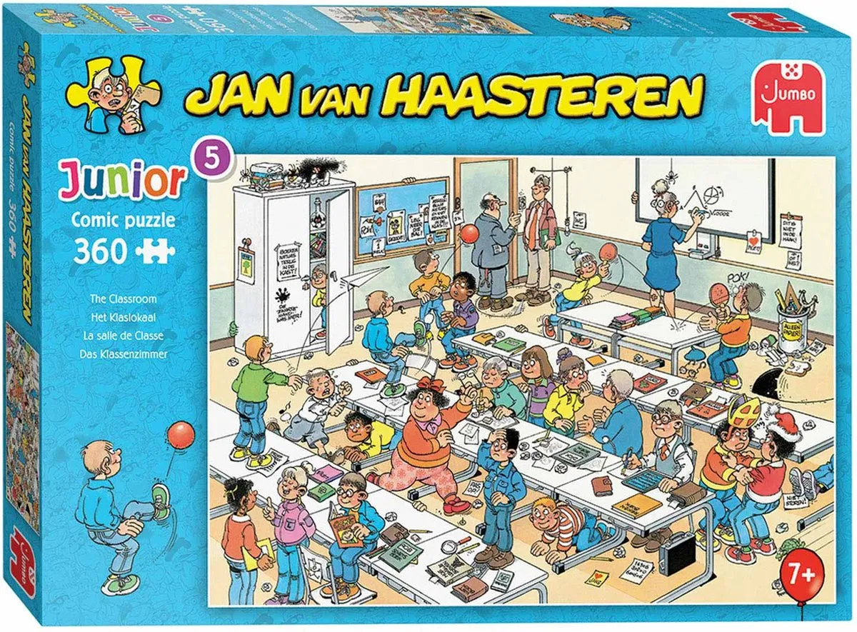 Jan van Haasteren Junior Het Klaslokaal Puzzel 360 Stuks - Meerkleurig - afbeelding 6 van 6