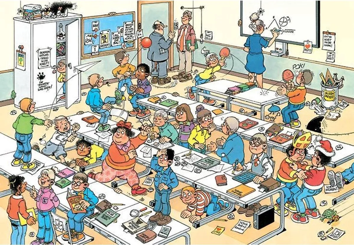 Jan van Haasteren Junior Het Klaslokaal Puzzel 360 Stuks - Meerkleurig